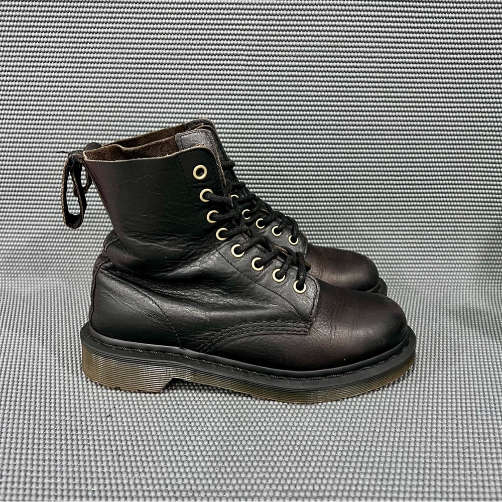 Dr Martens Pascal Soft Leather Lace Up Boots Womens Size 7 Black‎